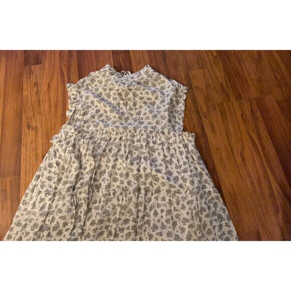 And Now This Boho VISCOSE Floral Ruffle Tiered Midi Dress Women’s Medium White S - Picture 2 of 15